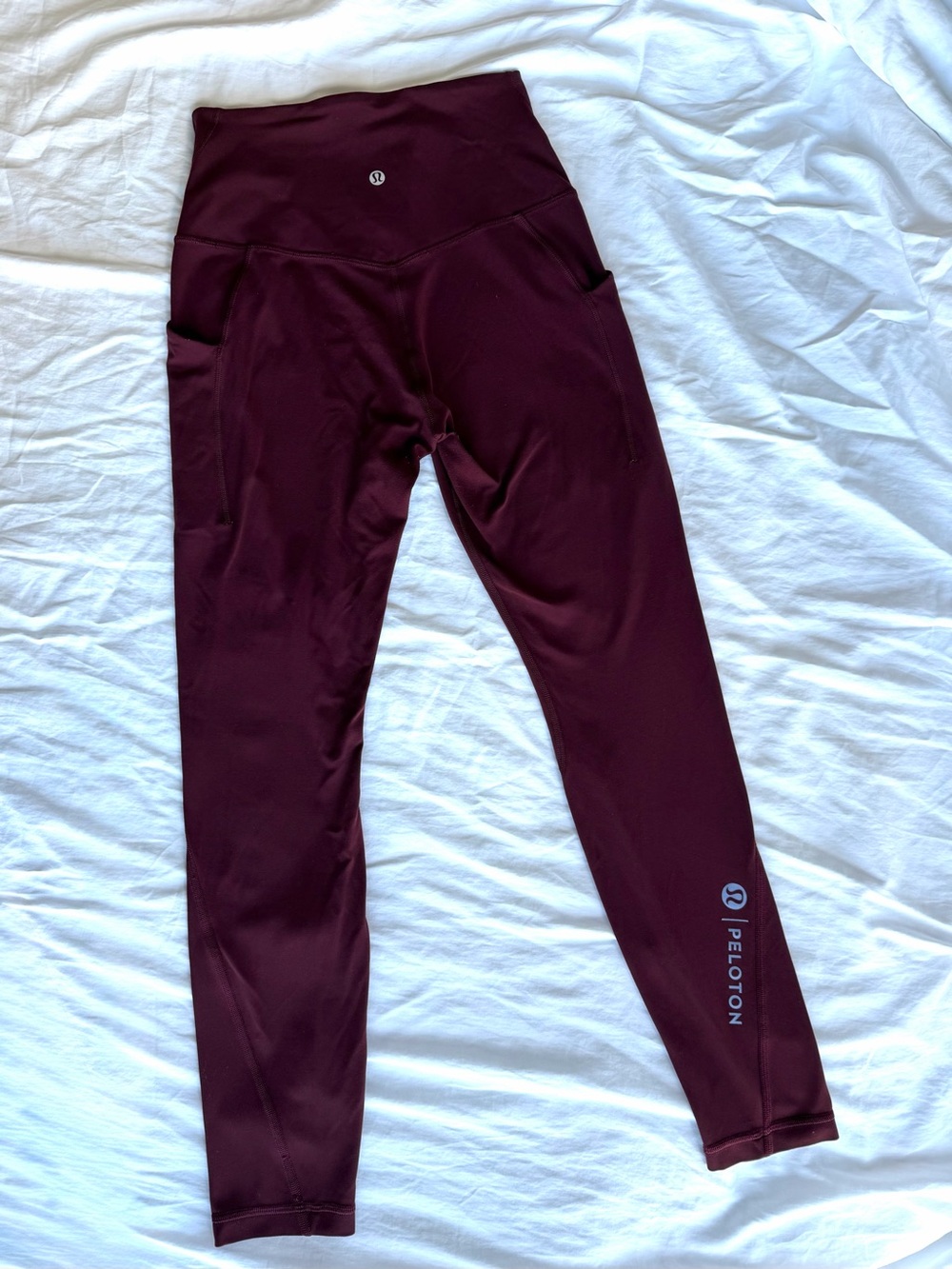 Lululemon x Peloton 7/8 25 Leggings Burgundy Align Tight Limited Edition